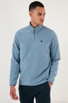Slim Fit Anti-Pilling Tüylenme Yapmayan Şardonlu Soğuk Geçirmez  2'li Paket Erkek Polar 5906001S2 GRİ-AÇIK MAVİ
