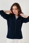 Slim Fit Anti-Pilling Tüylenme Yapmayan Fermuarlı Cepli Hırka 2' li Paket Kadın Polar 5907002S2 LACİVERT-SİYAH