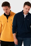 Slim Fit Anti-Pilling Tüylenme Yapmayan Şardonlu Soğuk Geçirmez  2'li Paket Erkek Polar 5906001S2 HARDAL-LACİVERT