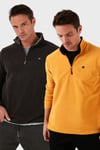 Slim Fit Anti-Pilling Tüylenme Yapmayan Şardonlu Soğuk Geçirmez  2'li Paket Erkek Polar 5906001S2 ANTRASİT-HARDAL
