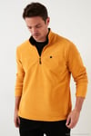 Slim Fit Anti-Pilling Tüylenme Yapmayan Şardonlu Soğuk Geçirmez  2'li Paket Erkek Polar 5906001S2 Hardal-Saks