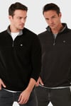 Slim Fit Anti-Pilling Tüylenme Yapmayan Şardonlu Soğuk Geçirmez  2'li Paket Erkek Polar 5906001S2 ANTRASİT-SİYAH