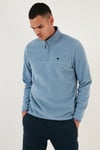 Slim Fit Anti-Pilling Tüylenme Yapmayan Şardonlu Soğuk Geçirmez  2'li Paket Erkek Polar 5906001S2 Açık Mavi-Saks