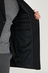 Slim Fit Apaş Yaka Astarlı Kaşe Erkek Kaban 584K1217 FÜME