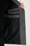 Slim Fit Apaş Yaka Astarlı Kaşe Erkek Kaban 584K1217 AÇIK GRİ