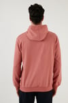 Slim Fit Baskılı Kapüşonlu Kanguru Cepli Pamuklu Erkek Sweat 5414018 GÜL