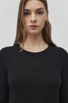Slim Fit Bisiklet Yaka Kadın Kazak 1710510-900 SİYAH