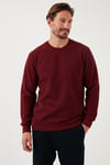 Slim Fit Bisiklet Yaka Pamuklu Erkek Kazak 456201 MÜRDÜM