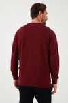 Slim Fit Bisiklet Yaka Pamuklu Erkek Kazak 456201 MÜRDÜM