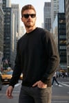Slim Fit Bisiklet Yaka Pamuklu Erkek Kazak 456201 ANTRASİT