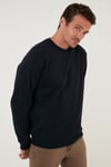 Slim Fit Bisiklet Yaka Pamuklu Erkek Kazak 456201 LACİVERT