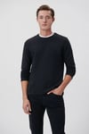 Slim Fit Bisiklet Yaka Uzun Kollu Erkek T Shirt 064622-21842 SİYAH