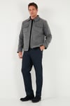 Slim Fit Ceket Yaka Astarlı Kaşe Erkek Kaban 58400347 AÇIK GRİ
