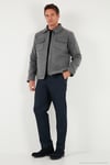 Slim Fit Ceket Yaka Astarlı Kaşe Erkek Kaban 58400347 AÇIK GRİ