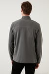 Slim Fit Cepli Fermuarlı Anti-Pilling Tüylenme Yapmayan Soğuk Geçirmez Polar Unisex Hırka 5906028S1 GRİ