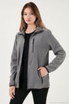 Slim Fit Cepli Fermuarlı Anti-Pilling Tüylenme Yapmayan Soğuk Geçirmez Polar Unisex Hırka 5906028S1 GRİ