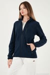 Slim Fit Cepli Fermuarlı Anti-Pilling Tüylenme Yapmayan Soğuk Geçirmez Polar Unisex Hırka 5906028S1 LACİVERT
