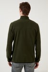 Slim Fit Cepli Fermuarlı Anti-Pilling Tüylenme Yapmayan Soğuk Geçirmez Polar Unisex Hırka 5906028S1 HAKİ