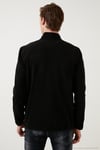 Slim Fit Cepli Fermuarlı Anti-Pilling Tüylenme Yapmayan Soğuk Geçirmez Polar Unisex Hırka 5906028S1 SİYAH