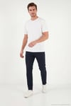 Slim Fit Dar Paça Bağlamalı Erkek Pantolon 6843657 LACİVERT