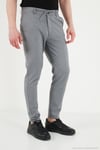 Slim Fit Dar Paça Bağlamalı Erkek Pantolon 6843657 GRİ