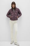 Slim Fit Dik Yaka Kapitoneli Astarlı Şişme Kadın Mont 110698-70260 BORDO