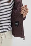 Slim Fit Dik Yaka Kapitoneli Astarlı Şişme Kadın Mont 110698-70260 BORDO