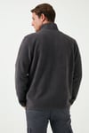 Slim Fit Dik Yaka Soğuk Geçirmez Kışlık Şardonlu Erkek Polar 5906053 ANTRASİT