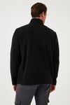 Slim Fit Dik Yaka Soğuk Geçirmez Kışlık Şardonlu Erkek Polar 5906053 SİYAH