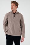 Slim Fit Dik Yaka Soğuk Geçirmez Kışlık Şardonlu Erkek Polar 5906053 VİZON