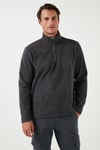 Slim Fit Dik Yaka Soğuk Geçirmez Kışlık Şardonlu Erkek Polar 5906053 ANTRASİT