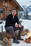 Slim Fit Dik Yaka Soğuk Geçirmez Kışlık Şardonlu Erkek Polar 5906053 SİYAH