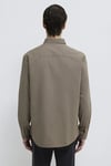 Slim Fit Düğmeli  Yaka Erkek Gömlek 0211192-83866 VİZON