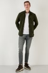 Slim Fit Fermuarlı Cepli Dik Yaka Soğuk Geçirmez Polar Erkek Hırka 5906028 HAKİ