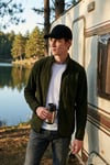 Slim Fit Fermuarlı Cepli Dik Yaka Soğuk Geçirmez Polar Erkek Hırka 5906028 HAKİ