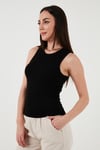 Slim Fit Halter Yaka Fitilli Kadın Atlet 25Y0479K1 SİYAH