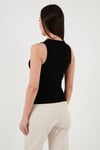 Slim Fit Halter Yaka Fitilli Kadın Atlet 25Y0479K1 SİYAH