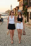 Slim Fit Halter Yaka Sırt Dekolteli İkili Paket Kadın Bluz 5866664 SİYAH-BEYAZ