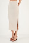 Slim Fit İp Askılı Yırtmaçlı Kadın Takım 5865278 TAŞ