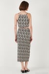 Slim Fit İp Askılı Yırtmaçlı Kadın Takım 5865278 SİYAH-BEYAZ