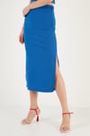 Slim Fit İp Askılı Yırtmaçlı Kadın Takım 5865278 SAKS