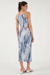 Slim Fit İp Askılı Yırtmaçlı Midi Alt-Üst Kadın Takım 5869021 İNDİGO