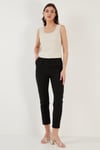 Slim Fit Kalın Askılı Dantelli Kare Yaka Bürümcük Kadın Atlet 5864979 TAŞ