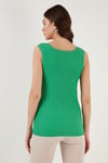 Slim Fit Kalın Askılı Dantelli Kare Yaka Bürümcük Kadın Atlet 5864979 BENETTON