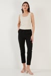 Slim Fit Kalın Askılı Dantelli Kare Yaka Bürümcük Kadın Atlet 5864979 TAŞ