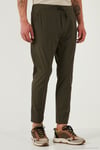 Slim Fit Lastikli Bel Boru Paça Kemer Detaylı Erkek Pantolon 5543S86JMILANO HAKİ