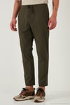 Slim Fit Lastikli Bel Boru Paça Kemer Detaylı Erkek Pantolon 5543S86JMILANO HAKİ