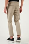 Slim Fit Lastikli Bel Boru Paça Kemer Detaylı Erkek Pantolon 5543S86JMILANO BEJ