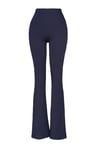 Slim Fit Logo Baskılı Yüksek Bel İspanyol Paça Kadın Eşofman Altı 932455-7459 LACİVERT