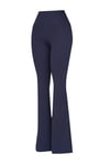 Slim Fit Logo Baskılı Yüksek Bel İspanyol Paça Kadın Eşofman Altı 932455-7459 LACİVERT